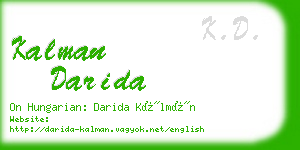 kalman darida business card